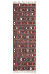 Homescapes Cotton Kilim Printed Multicolour Hall Runner, 66 x 200 cm - Size: 66 cm x 200 cm - thumbnail 2