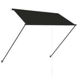 Berkfield Home Retractable Awning with LED 250x150 cm Anthracite in Black - thumbnail 4