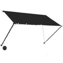 Berkfield Home Retractable Awning with LED 250x150 cm Anthracite in Black - thumbnail 3