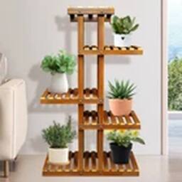 Havendro 5-Tier Wooden Plant Stand in Brown - thumbnail 2