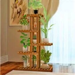 Havendro 5-Tier Wooden Plant Stand in Brown - thumbnail 4