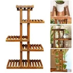 Havendro 5-Tier Wooden Plant Stand in Brown - thumbnail 1