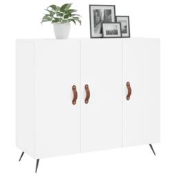 Berkfield Home Sideboard White 90x34x80 cm Engineered Wood - Size: 90 x 34 x 80 cm - thumbnail 3