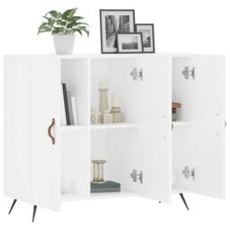 Berkfield Home Sideboard White 90x34x80 cm Engineered Wood - Size: 90 x 34 x 80 cm - thumbnail 4