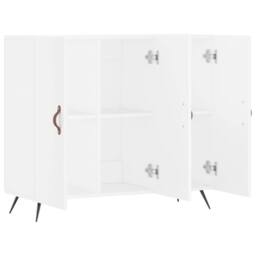 Berkfield Home Sideboard White 90x34x80 cm Engineered Wood - Size: 90 x 34 x 80 cm - thumbnail 5