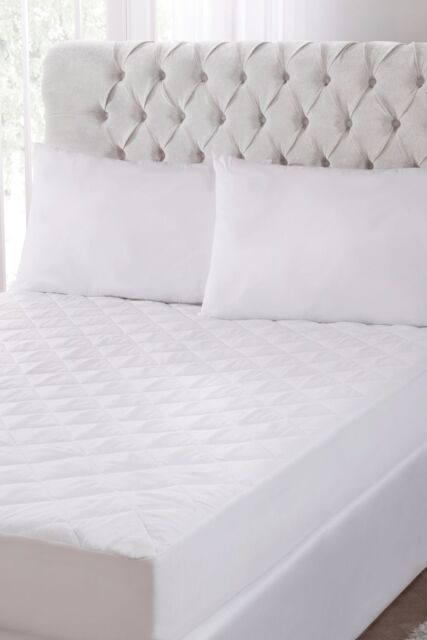 BHS Bamboo Mattress Protector in White - Size: Super King - image 1