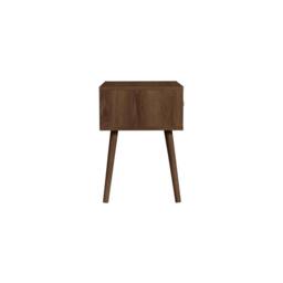Birlea 1 Drawer Walnut Bedside Herringford Chevron Parquet in Brown - thumbnail 7