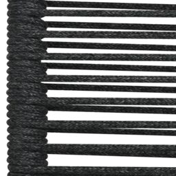 Berkfield Home 5 Piece Garden Dining Set Black Cotton Rope & Steel - thumbnail 6