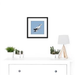 Artery8 Military USA Navy FA-18F Super Hornet Strike Fighter Photo 8X8 Inch Square Wooden Framed Wall Art Print Picture with Mount in Black - thumbnail 2