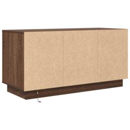 Berkfield Home TV Cabinet with LED Lights Brown Oak 100x41x50 cm - Size: 100 x 41 x 50 cm - thumbnail 9