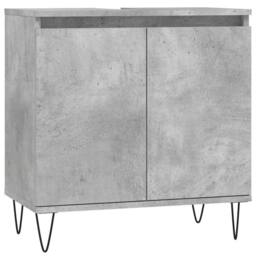 Berkfield Home Bathroom Cabinet Concrete Grey 58x33x60 cm Engineered Wood - Size: 58 x 33 x 60 cm