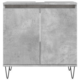 Berkfield Home Bathroom Cabinet Concrete Grey 58x33x60 cm Engineered Wood - Size: 58 x 33 x 60 cm - thumbnail 4