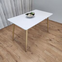 KOSY KOALA White Wood Rectangle Dining Table Kitchen Table Modern Wood Style Dinner Table Only