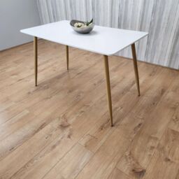 KOSY KOALA White Wood Rectangle Dining Table Kitchen Table Modern Wood Style Dinner Table Only - thumbnail 5