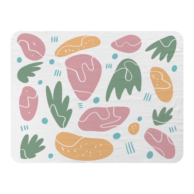 Benjamin Tate Design Abstract nature illustrations Designer Blanket in Natural - Size: 120 cm x 150 cm - image 1