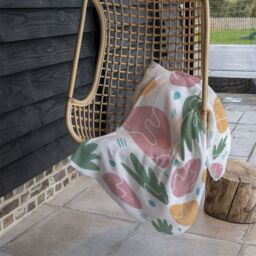Benjamin Tate Design Abstract nature illustrations Designer Blanket in Natural - Size: 120 cm x 150 cm - thumbnail 3