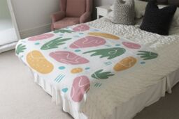Benjamin Tate Design Abstract nature illustrations Designer Blanket in Natural - Size: 120 cm x 150 cm - thumbnail 4