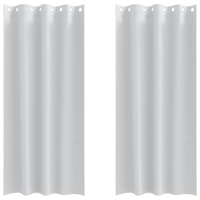 Berkfield Home Curtains with Curtains 2 pcs Pale grey 225 x 140 cm Polyester - image 1