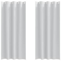 Berkfield Home Curtains with Curtains 2 pcs Pale grey 225 x 140 cm Polyester - thumbnail 1