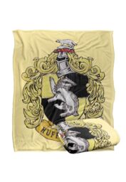 Warner Brothers Harry Potter Hufflepuff Rough Crest Blanket 152 x 127 cm in White - thumbnail 2