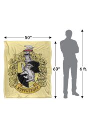 Warner Brothers Harry Potter Hufflepuff Rough Crest Blanket 152 x 127 cm in White - thumbnail 5