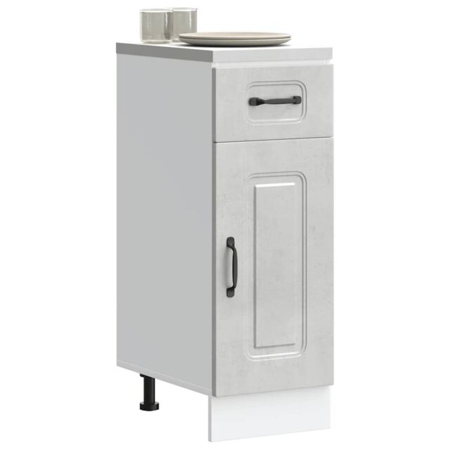 Berkfield Home Kitchen Base Cabinet Kalmar Concrete Grey Engineered Wood - image 1
