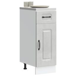 Berkfield Home Kitchen Base Cabinet Kalmar Concrete Grey Engineered Wood - thumbnail 1