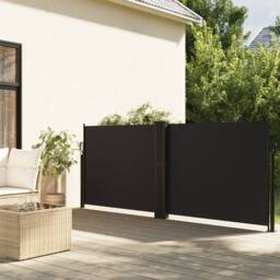 Berkfield Home Retractable Side Awning Black 140x1000 cm - thumbnail 1