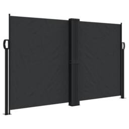 Berkfield Home Retractable Side Awning Black 140x1000 cm - thumbnail 2