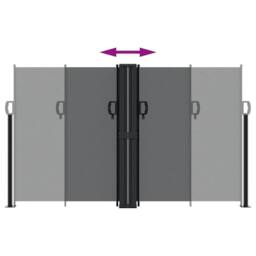 Berkfield Home Retractable Side Awning Black 140x1000 cm - thumbnail 5
