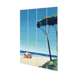 Henry Rivers Van Life II Wood Plaque in Blue - thumbnail 1
