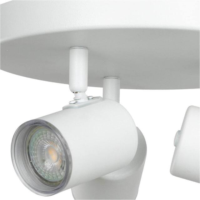 Loops White Triple Round GU10 Ceiling Spotlight - Elegant Bathroom Lighting - image 1