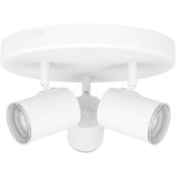 Loops White Triple Round GU10 Ceiling Spotlight - Elegant Bathroom Lighting - thumbnail 3