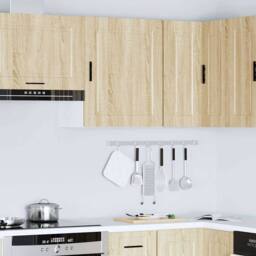 Berkfield Home Kitchen Wall Cabinet¬†Porto Sonoma Oak Engineered Wood in Light Oak - thumbnail 4