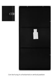 "MirrorOutlet Black Aluminium Edged Wall Mirror 79"" X 39"" (200CM X 100CM) - Size: 1 Pack" - thumbnail 5