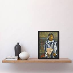 Artery8 Paul Gauguin The Ancestors of Tehamana Oil Painting Framed Art Print - Size: A3 - thumbnail 2