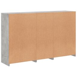 Berkfield Home Sideboard with LED Lights Concrete Grey 162x37x100 cm - Size: 162 x 37 x 100 cm - thumbnail 8