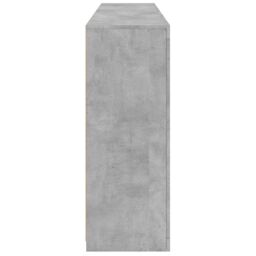 Berkfield Home Sideboard with LED Lights Concrete Grey 162x37x100 cm - Size: 162 x 37 x 100 cm - thumbnail 7