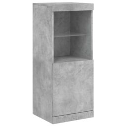 Berkfield Home Sideboard with LED Lights Concrete Grey 162x37x100 cm - Size: 162 x 37 x 100 cm - thumbnail 9