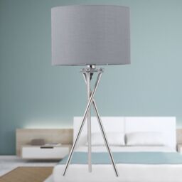 First Choice Lighting Grey Textured Cotton 25cm Pendant Lightshade - thumbnail 6