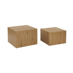 sweeek Set of 2 square wood effect nesting coffee tables in Beige - thumbnail 2