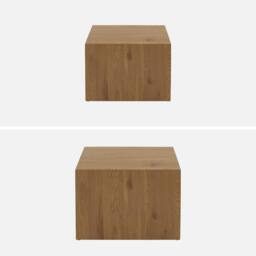 sweeek Set of 2 square wood effect nesting coffee tables in Beige - thumbnail 6
