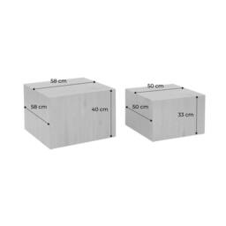 sweeek Set of 2 square wood effect nesting coffee tables in Beige - thumbnail 8