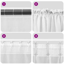 Berkfield Home Voile Curtains with Rod Pockets 2 pcs Orange - thumbnail 7