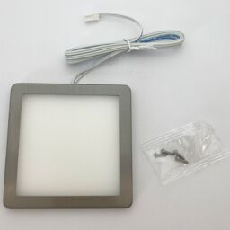Loops 2x BRUSHED NICKEL Ultra-Slim Square Under Cabinet Kitchen Light & Driver Kit - Warm White Diffused LED in Metallics - thumbnail 3