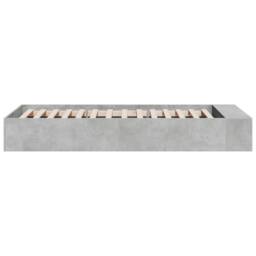 Berkfield Home Modern Bed Frame without Mattress Concrete Grey 75x190 cm Small Single - thumbnail 5