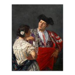 Artery8 Mary Cassatt Framed Wall Art Offering The Panal To A Bullfighter in Grey - Size: A3 - thumbnail 3