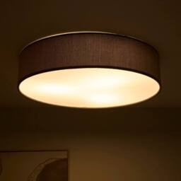 K LIVING Crete 45cm 3 Light Grey Velvet Drum Shade - thumbnail 2