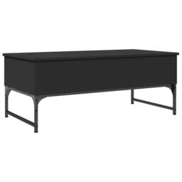 Berkfield Home Decorative Coffee Table Black 100x50x40 cm Engineered Wood & Metal - Size: 100 x 50 x 40 cm - thumbnail 3