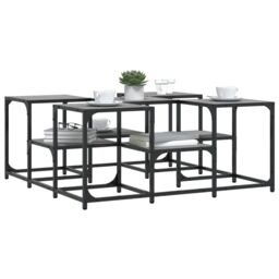 Berkfield Home Coffee Table Grey Sonoma 91x91x40 cm Engineered Wood - Size: 91 x 91 x 40 cm - thumbnail 4